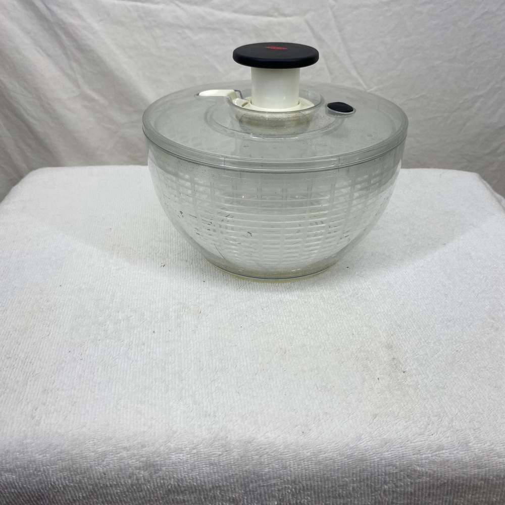 OXO Good Grips Salad Spinner Clear White Large Pump Mechanism Manual Vegetable
